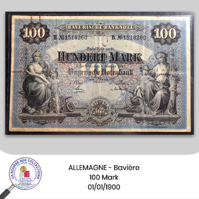 ALLEMAGNE - Bavière - 100 Mark 01/01/1900. Pick.S922