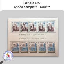 Charger l&#39;image dans la galerie, Année complète timbres EUROPA 1977 - Neufs **
