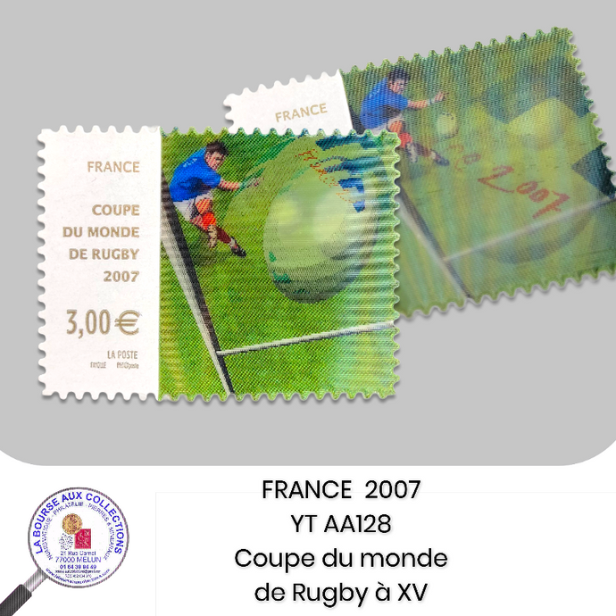 2007 - Autoadhésifs - Y&T n° AA 128 (4080) - Coupe du Monde de Rugby 2007 en France