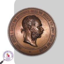 Charger l&#39;image dans la galerie, FRANCOIS-JOSEPH I - Médaille en étain bronzé par J. Tauttenhayn
