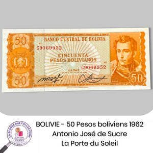 BOLIVIE - 50 Pesos boliviens 1962 - Pick.162a