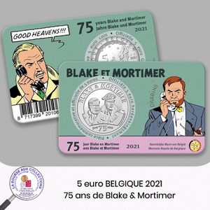 5 euros Belgique 2021 - 75 ans de Blake & Mortimer