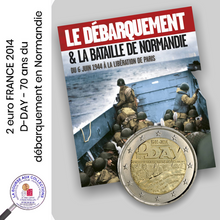 Charger l&#39;image dans la galerie, 2 euro FRANCE 2014 - D-Day - 70 ans du débarquement en Normandie
