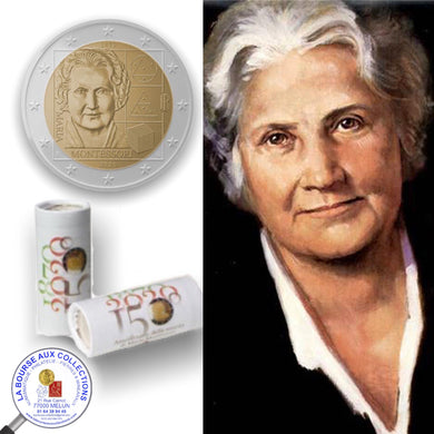 2 euros ITALIE 2020 - 150ème anniversaire de la naissance de Maria Montessori / La Bourse aux Collections Numismate Melun