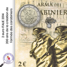 Charger l&#39;image dans la galerie, 2 euro ITALIE 2014 - 200 ans de la fondation de l’Arme des Carabiniers
