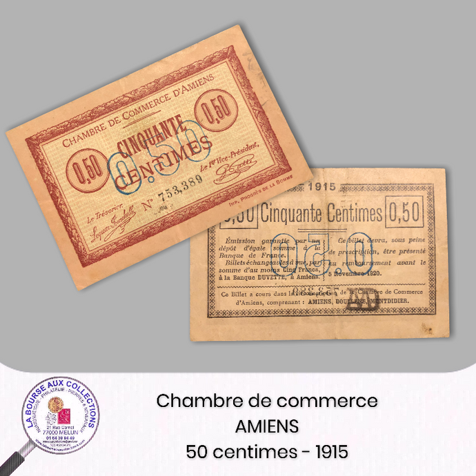 Amiens - 50 CENTIMES - 1915