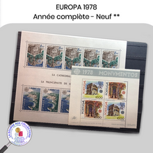 Charger l&#39;image dans la galerie, Année complète timbres EUROPA 1978 - Neufs **
