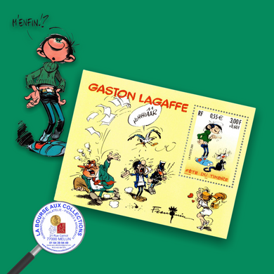 2001 - BF N° 34 - Fête du Timbre - Gaston Lagaffe - Neuf ** / La Bourse aux Collections Philatélie Melun