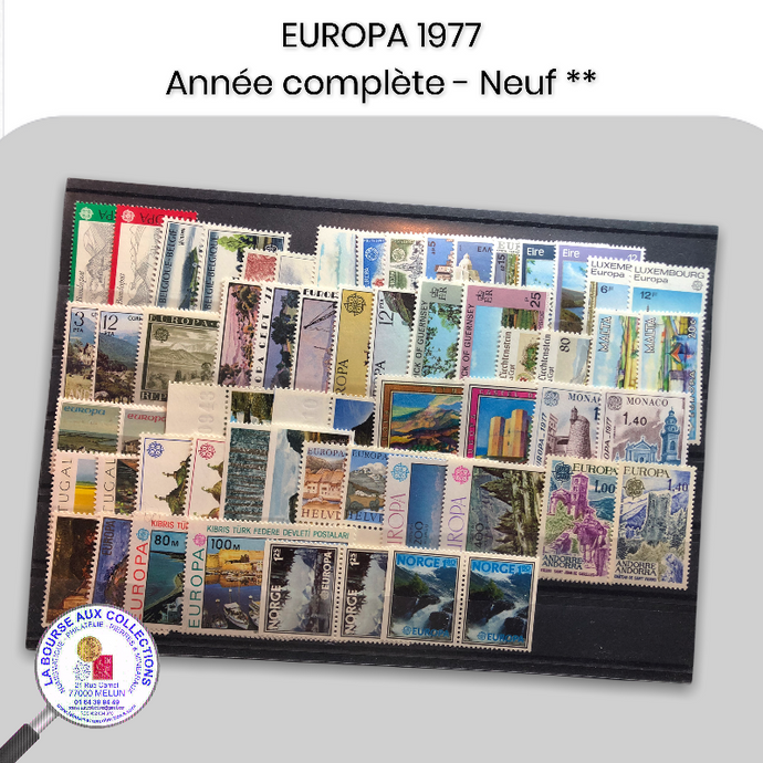 Année complète timbres EUROPA 1977 - Neufs **