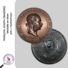 Charger l&#39;image dans la galerie, FRANCOIS-JOSEPH I - Médaille en étain bronzé par J. Tauttenhayn
