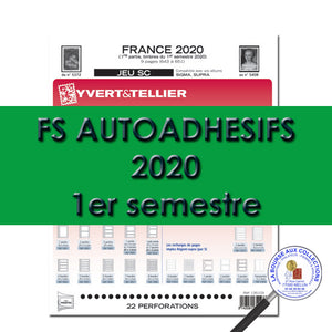 Yvert et Tellier / JEUX SC FRANCE autoashésifs 2020 1er SEMESTRE (avec pochettes) / La Bourse aux Collections Philatéliste Melun