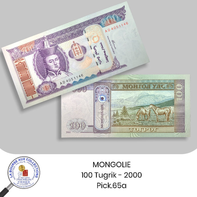 MONGOLIE - 100 Tugrik - 2000 - Pick.65a