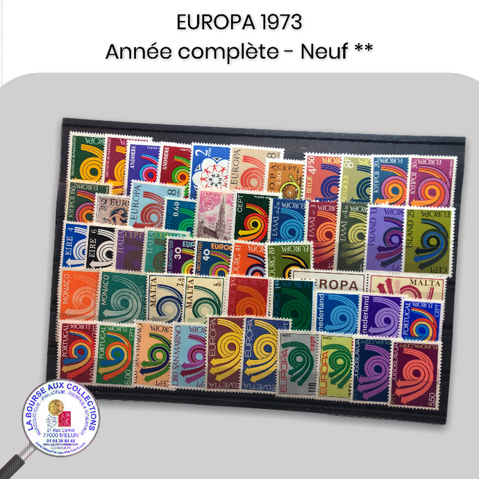 Année complète timbres EUROPA 1973 - Neufs **