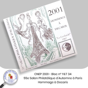 CNEP 2001 - Bloc n° Y&T 34 - 55e Salon Philatélique d'Automne à Paris - Hommage à Decaris