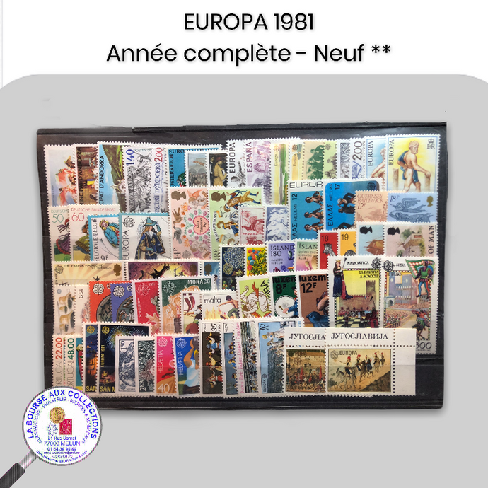 Année complète timbres EUROPA 1981 - Neufs **