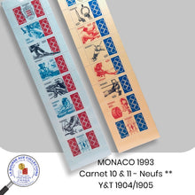 Charger l&#39;image dans la galerie, MONACO 1993 - Carnets n° 10 &amp; 11 - Jeux Olympiques - Neuf **
