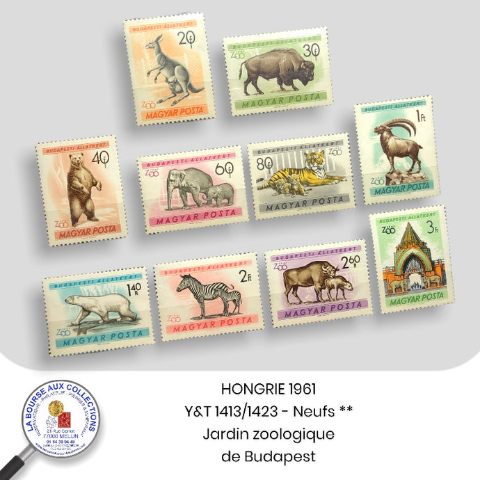 HONGRIE 1961 - Y&T n° 1413/1422 - Jardin zoologique de Budapest- Neuf **