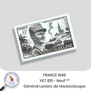 1948 - Y&T 815 - Général Leclerc de Hauteclocque - Neuf **