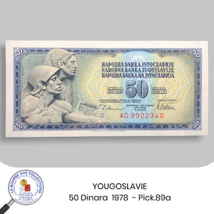 YOUGOSLAVIE - 50 DINARA 1978  - Pick.89a