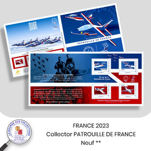 2023 - Collector 4 timbres adhésifs Lettre Verte 20g - PATROUILLE DE FRANCE