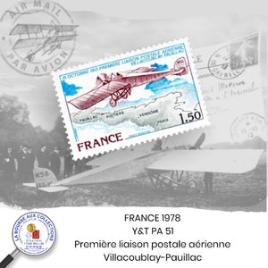 1978 - Y&T PA 51 - 1ère liaison postale aérienne entre Villacoublay et Pauillac  - NEUF **