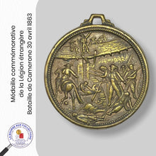 Charger l&#39;image dans la galerie, Médaille commémorative de la Légion étrangère - Bataille de Camerone 30 avril 1863
