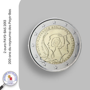 2 euro PAYS-BAS 2013 - 200 ans du royaume des Pays bas