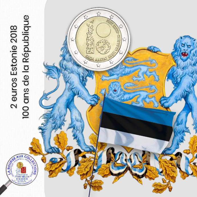 2 euro Estonie 2018 - 100 ans de la République
