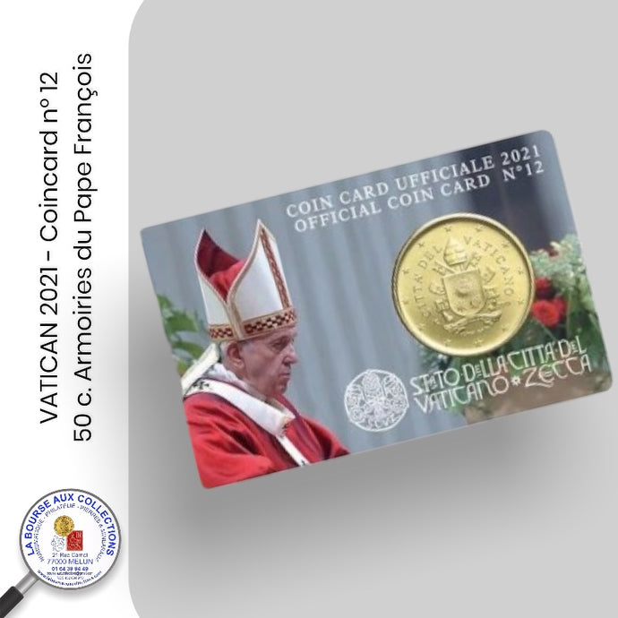 VATICAN 2021 - Coincard n° 12 - 50 c. Armoiries du Pape François
