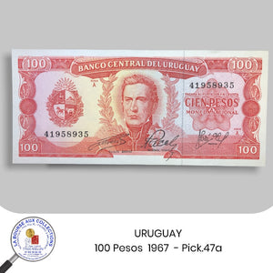 URUGUAY - 100 Pesos  1967  - Pick.47a - NEUF/UNC
