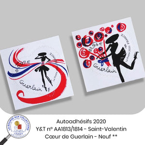 2020 - Autoadhésifs - Y&T n° AA 1813/1814 - Saint-Valentin / Cœur Guerlain  - Neuf **