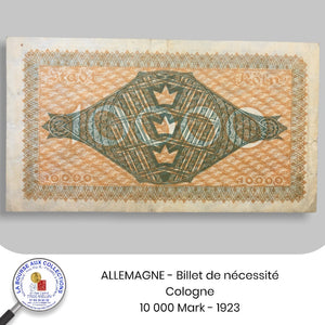ALLEMAGNE - Billet de nécessité / Cologne - 10 000 Mark - 1923