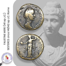 Charger l&#39;image dans la galerie, FAUSTINE MERE  (141 ap. J.-C.) - SESTERCE, circa 141/146 ap J.C., Rome
