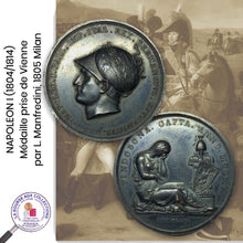 Charger l&#39;image dans la galerie, NAPOLEON I (1804/1814) - Médaille prise de Vienne par L. Manfredini, 1805 Milan
