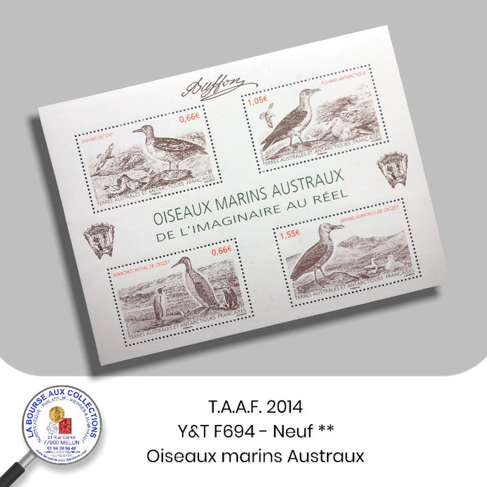 T.A.A.F. 2014 - Y&T F693 - Oiseaux marins Austraux - Neuf **