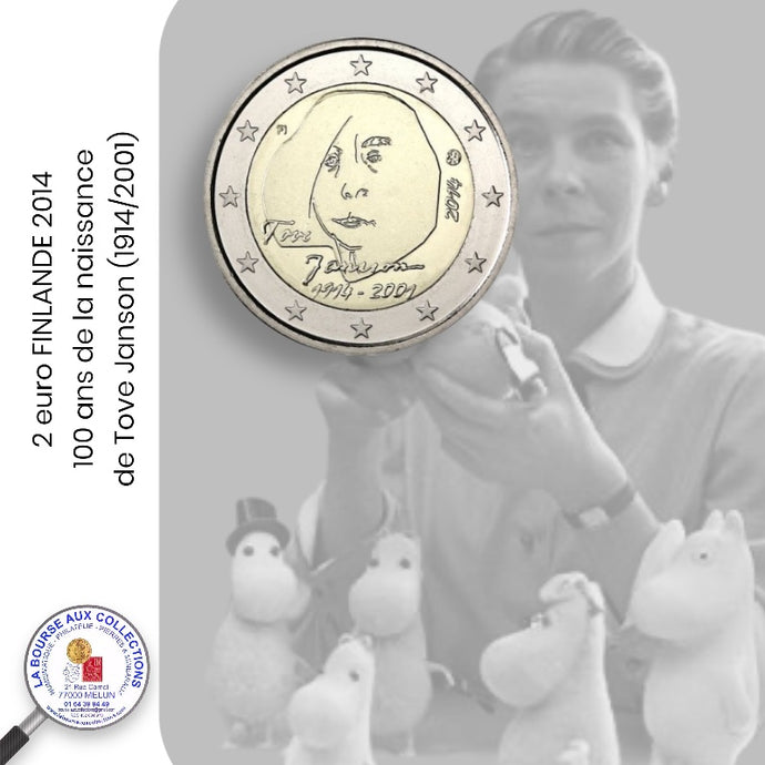 2 euro FINLANDE 2014 - 100 ans de la naissance de Tove Janson (1914/2001)