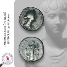 Charger l&#39;image dans la galerie, FAUSTINE LA JEUNE (175 ap J.C.) - SESTERCE, 161 ap. J.C., Rome
