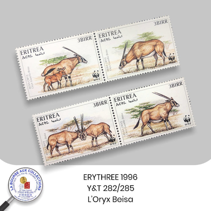 ERYTHREE 1996 - Y&T 282/285 - Protection de la faune / L'oryx Beisa - NEUF **