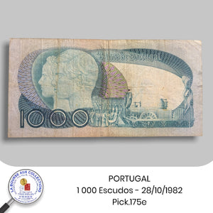 PORTUGAL - 1 000 ESCUDOS 26/10/1982  - Pick.175e