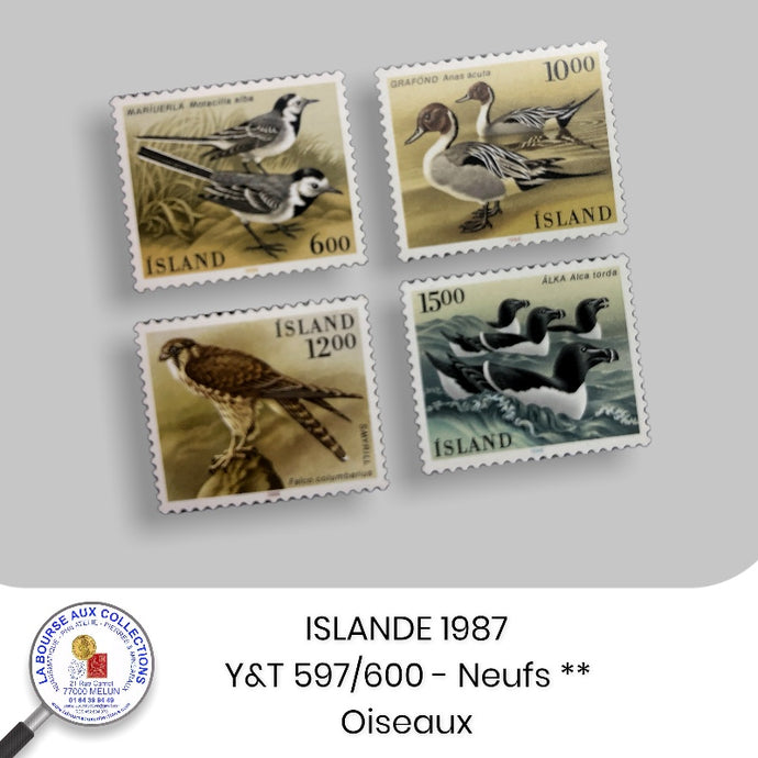 ISLANDE 1986 - Y&T 597/600 - Oiseaux - Neuf **