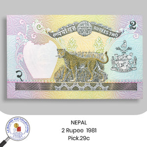 NEPAL - 2 RUPEE  1981  - Pick.29c - NEUF/UNC