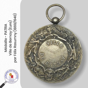 Médaille - PATRIA - Ville de Bernay (Eure) par Félix Rasumny (1869/1940)