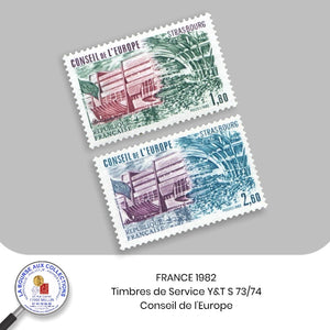 1982 - Y&T S 73/74 - Conseil de l'Europe. Type de 1981- Neuf **