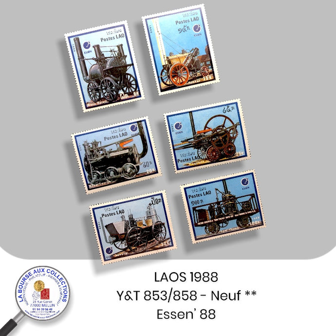 LAOS 1988 - Y&T 853/858 - Essen’ 88 foire internationale du timbre - NEUF**