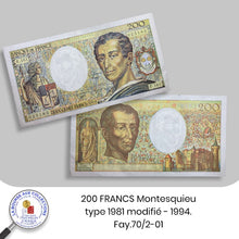 Charger l&#39;image dans la galerie, 200 FRANCS Montesquieu type 1981 modifié - 1994. Fay.70/2-01

