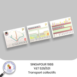 SINGAPOUR 1988 - Y&T 529/531 - Transport collectifs à Singapour - NEUF **