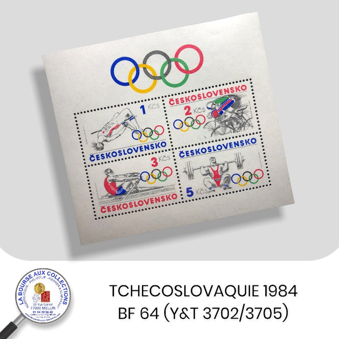 TCHECOSLOVAQUIE - 1984 - BF 64 (Y&T n° 3702/3705) - Sports olympiques