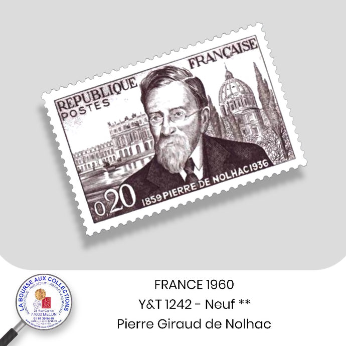 1960 - Y&T 1242 - Centenaire de la naissance de l'historien Pierre Girauld de Nolhac - Neuf **