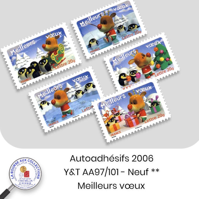 2006 - Autoadhésifs -  Y&T n° AA 97/101 (3986/3990) - Meilleurs Voeux - Neuf **