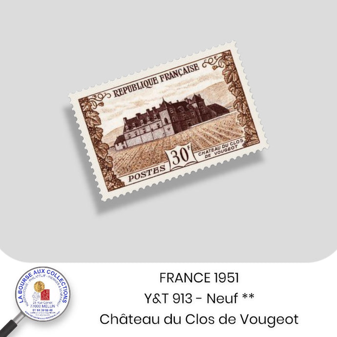 1951 - Y&T 913 - 4ème Centenaire du château du Clos de Vougeot - Neuf **